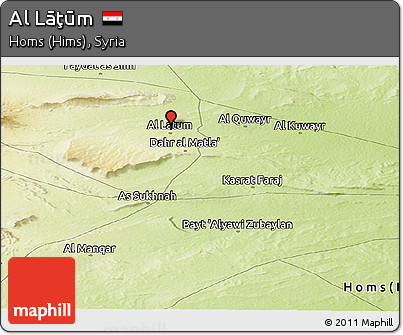 Physical Panoramic Map of Al Lāţūm