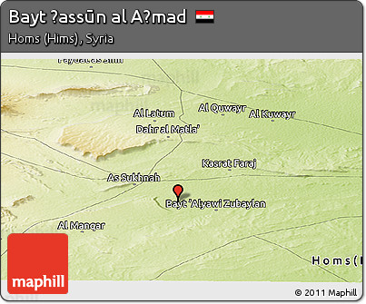 Physical Panoramic Map of Bayt Ḩassūn Al Aḩmad