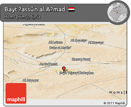 Satellite Panoramic Map of Bayt Ḩassūn Al Aḩmad