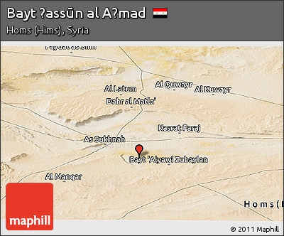 Satellite Panoramic Map of Bayt Ḩassūn Al Aḩmad