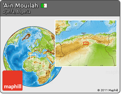 Physical Location Map of 'Aïn Mouilah