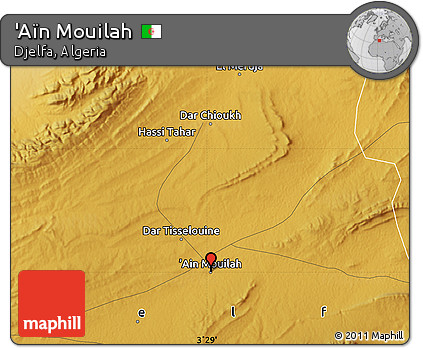 Physical Map of 'Aïn Mouilah