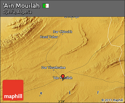 Physical Map of 'Aïn Mouilah