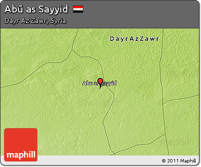 Physical 3D Map of Abū As Sayyid