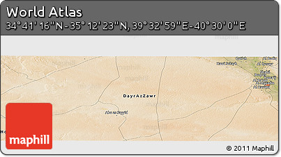 Satellite Panoramic Map of the Area around 34° 56' 49" N, 40° 1' 29" E
