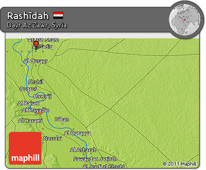 Physical 3D Map of Rashīdah