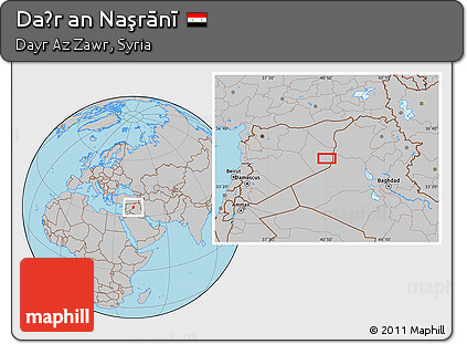 Gray Location Map of Daḩr An Naşrānī