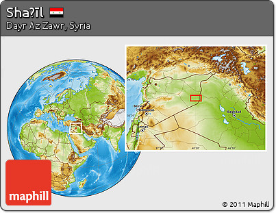 Physical Location Map of Shaḩīl