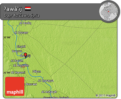 Physical Map of Ḩawā'ij