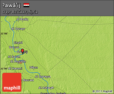 Physical Map of Ḩawā'ij