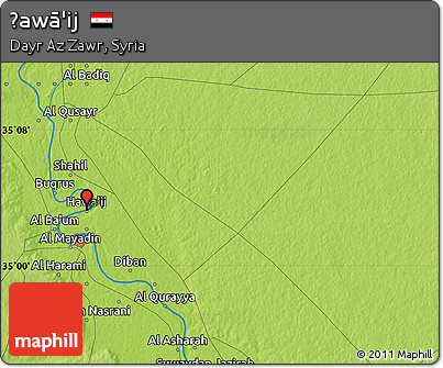 Physical Map of Ḩawā'ij