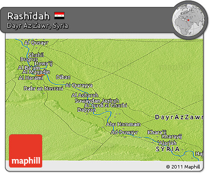 Physical Panoramic Map of Rashīdah