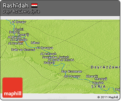 Physical Panoramic Map of Rashīdah