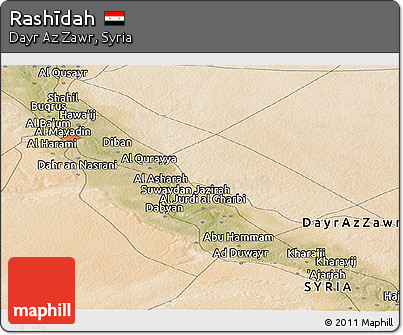 Satellite Panoramic Map of Rashīdah