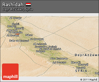 Satellite Panoramic Map of Rashīdah
