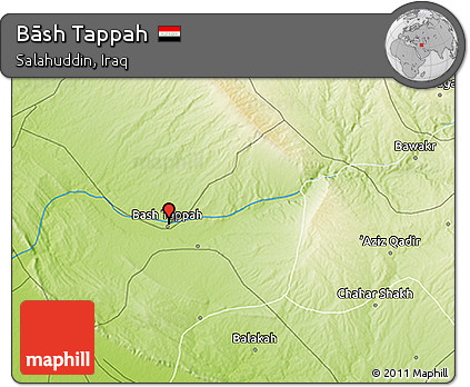 Physical 3D Map of Bāsh Tappah