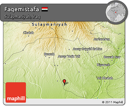 Physical 3D Map of Faqemistafa