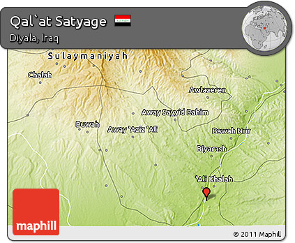 Physical 3D Map of Qal`at Satyage