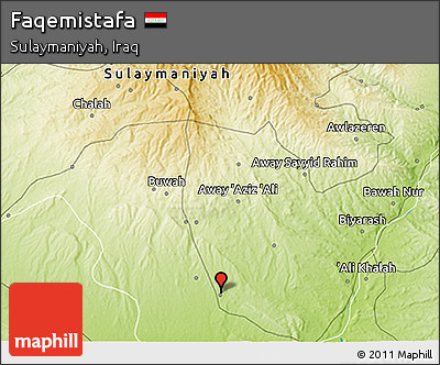 Physical 3D Map of Faqemistafa