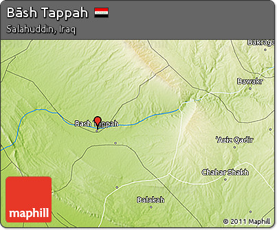 Physical 3D Map of Bāsh Tappah