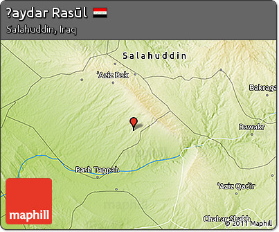 Physical 3D Map of Ḩaydar Rasūl