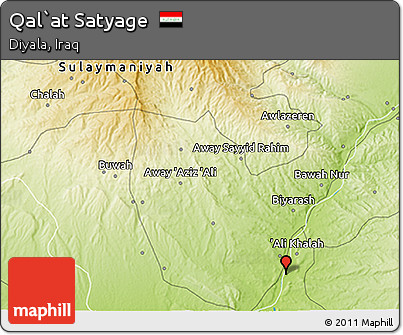 Physical 3D Map of Qal`at Satyage
