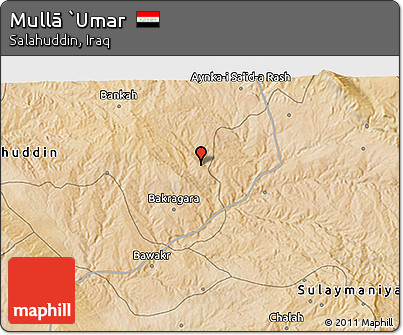 Satellite 3D Map of Mullā `Umar