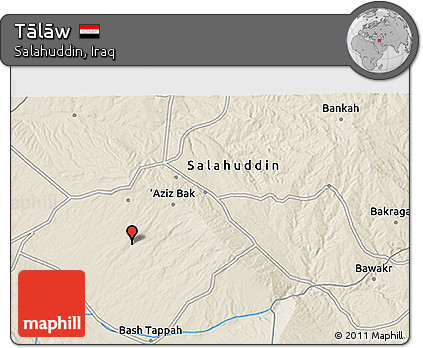 Shaded Relief 3D Map of Tālāw