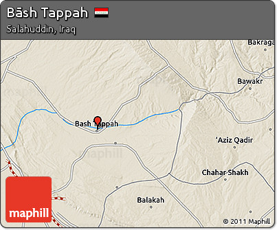 Shaded Relief 3D Map of Bāsh Tappah