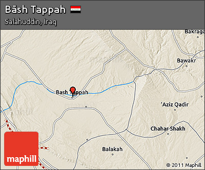 Shaded Relief 3D Map of Bāsh Tappah