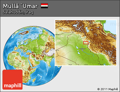 Physical Location Map of Mullā `Umar