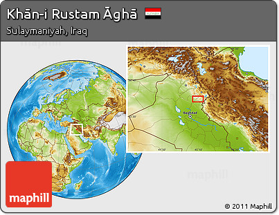 Physical Location Map of Khān-i Rustam Āghā