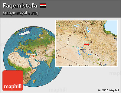 Satellite Location Map of Faqemistafa
