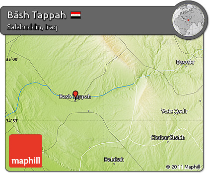 Physical Map of Bāsh Tappah