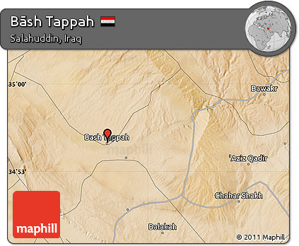 Satellite Map of Bāsh Tappah