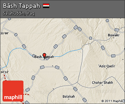Shaded Relief Map of Bāsh Tappah