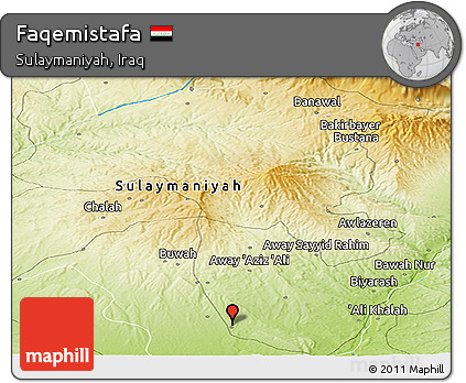 Physical Panoramic Map of Faqemistafa