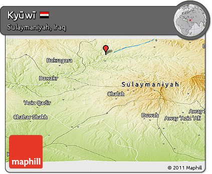 Physical Panoramic Map of Kyūwī