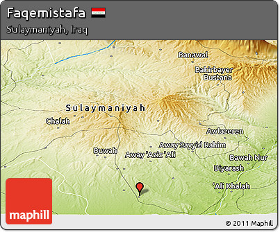 Physical Panoramic Map of Faqemistafa