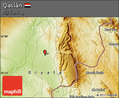 Physical Map of Qaslān