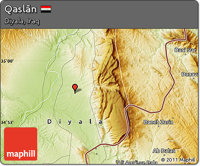 Physical Map of Qaslān