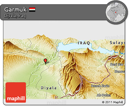 Physical Panoramic Map of Garmuk