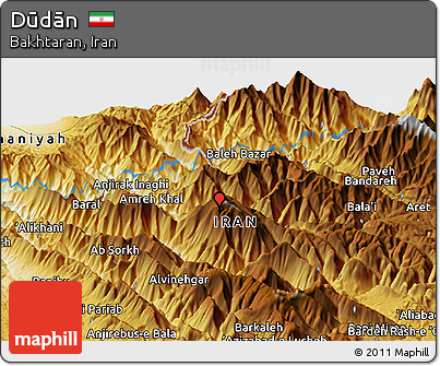 Physical Panoramic Map of Dūdān