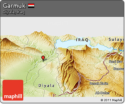 Physical Panoramic Map of Garmuk