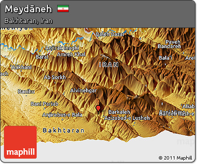 Physical Panoramic Map of Meydāneh
