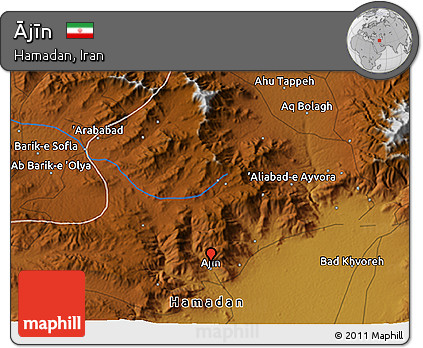 Physical 3D Map of Ājīn