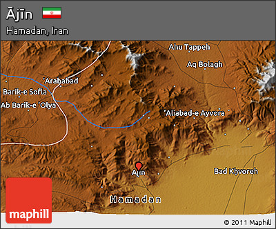 Physical 3D Map of Ājīn