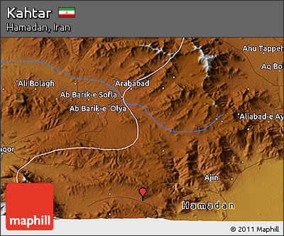 Physical 3D Map of Kahtar