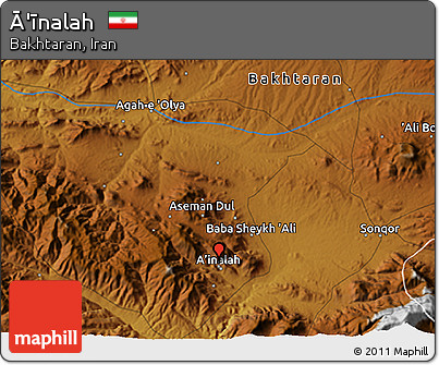 Physical 3D Map of Ā'īnalah