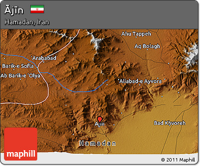 Physical 3D Map of Ājīn